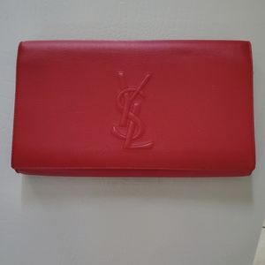 Yves Saint Laurent leather flap clutch